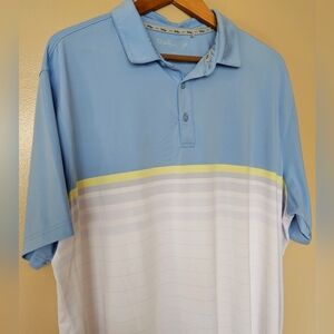 Walter Hagen Performance Golf Polo Shirt XXL Striped Lightweight  Travel Resort